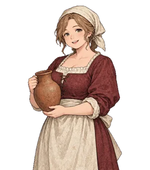 Portrait de Berthe, aubergiste à la cruche